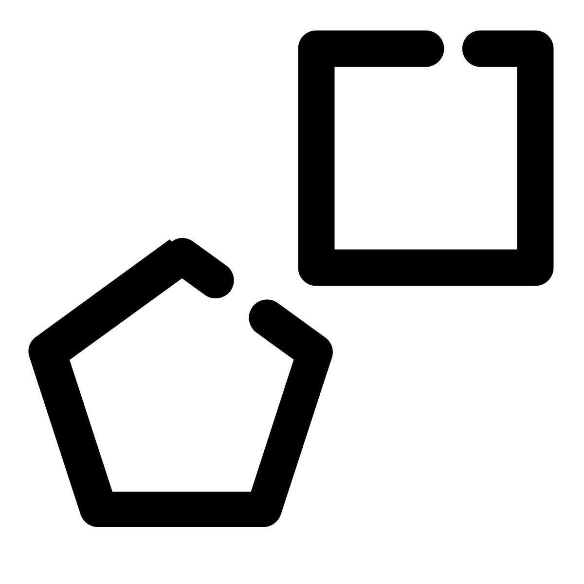 square and pentagon icon