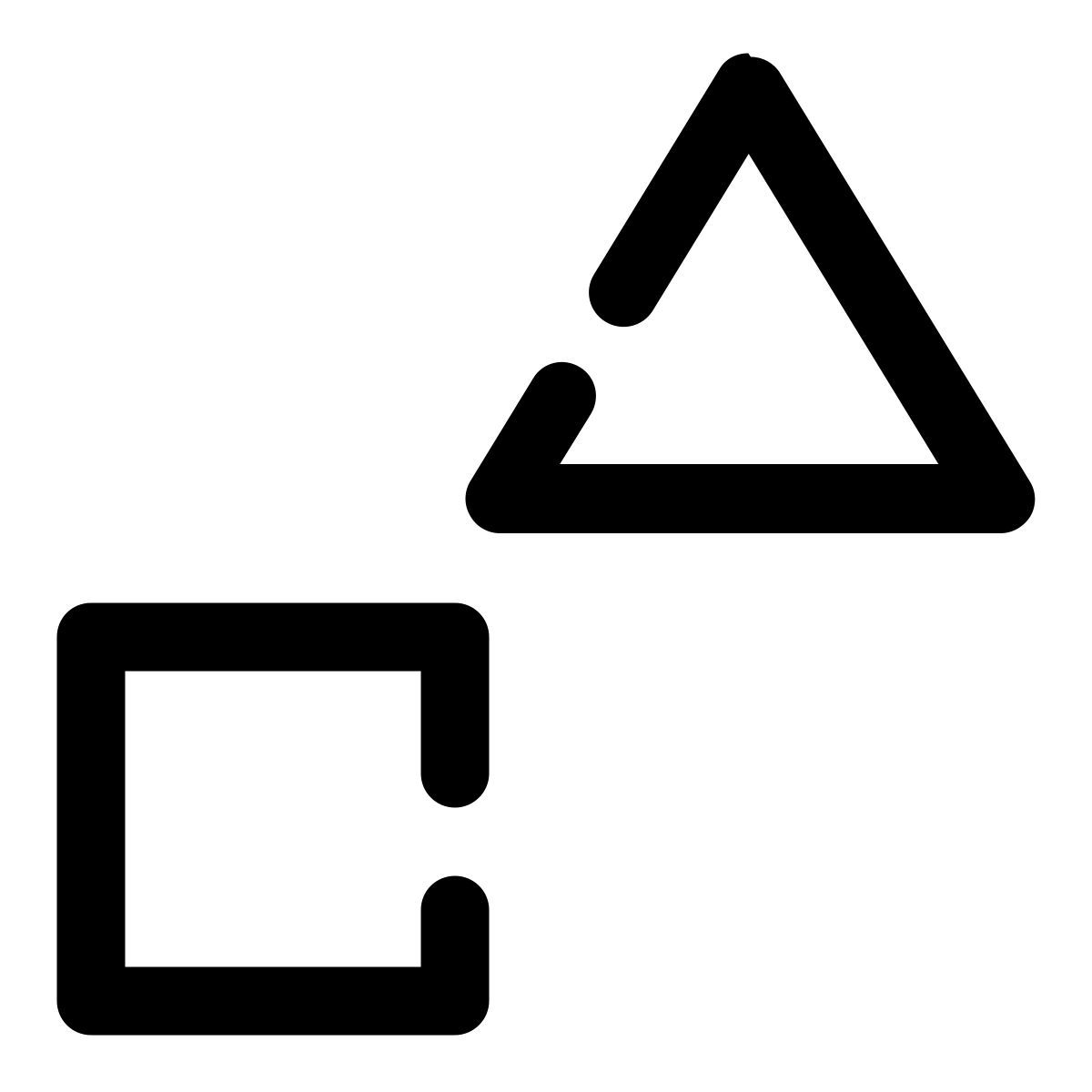 square and triangle icon