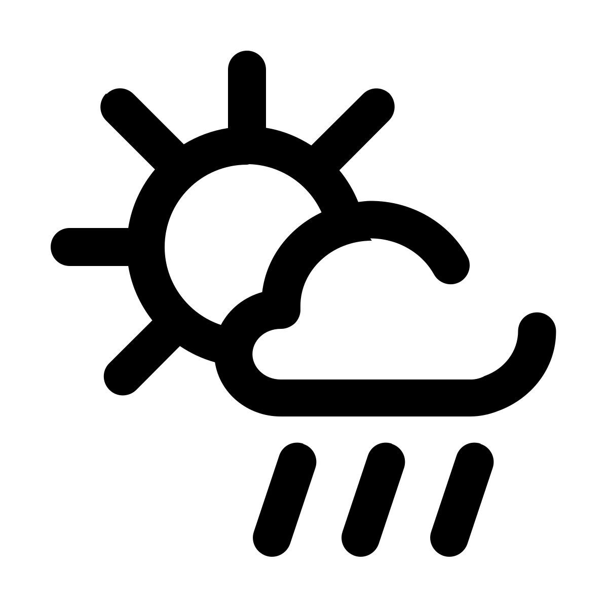 sunny shower icon