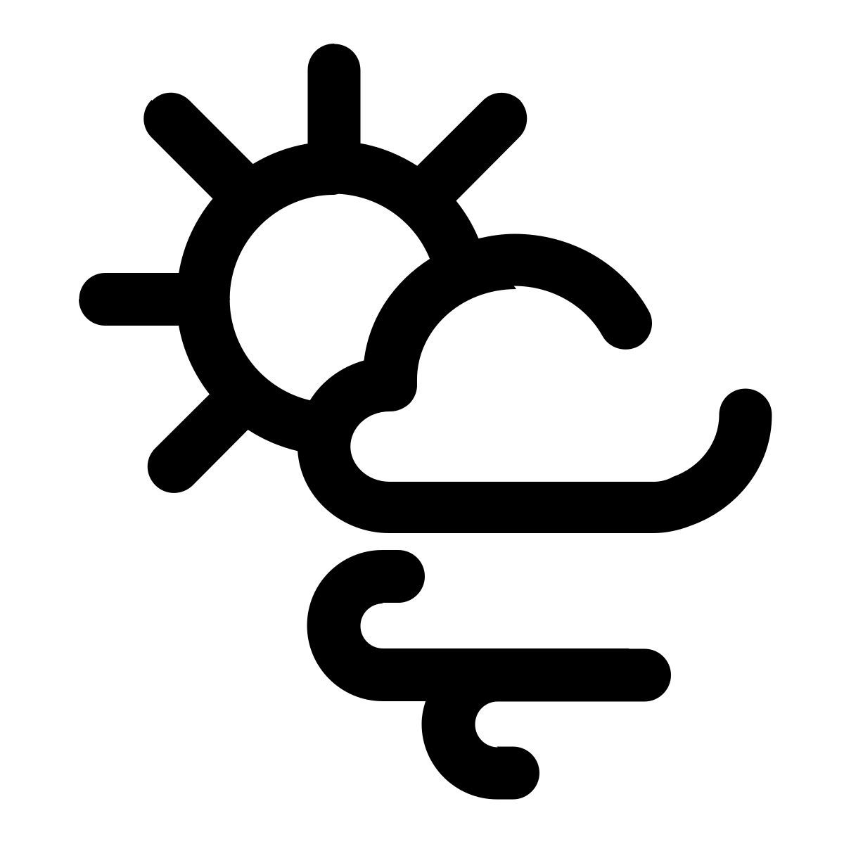 sunny windy icon