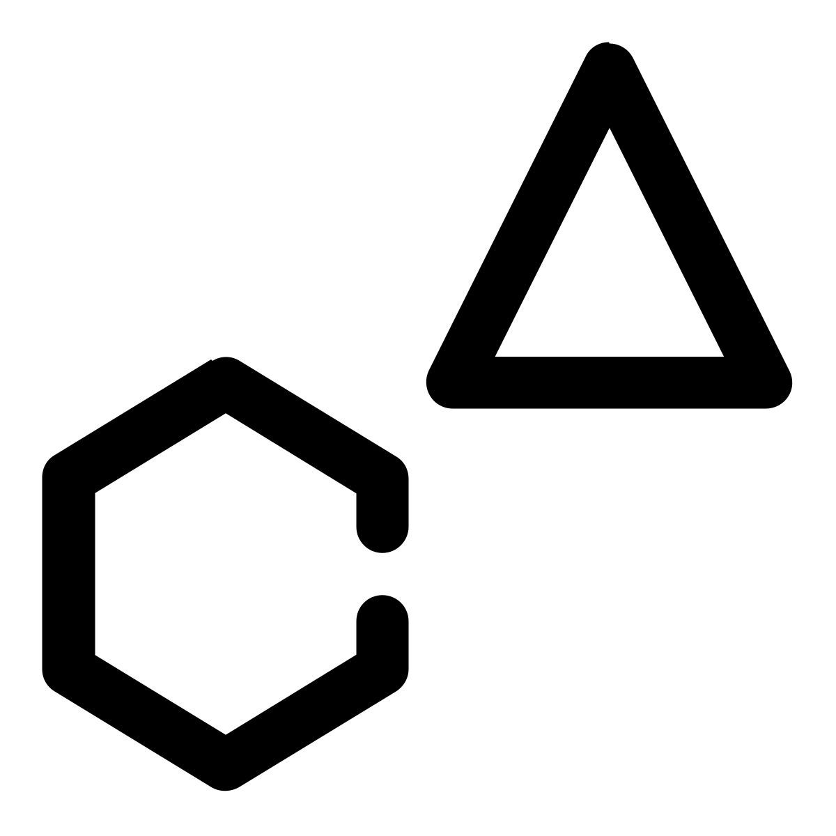 triangle and polygon icon