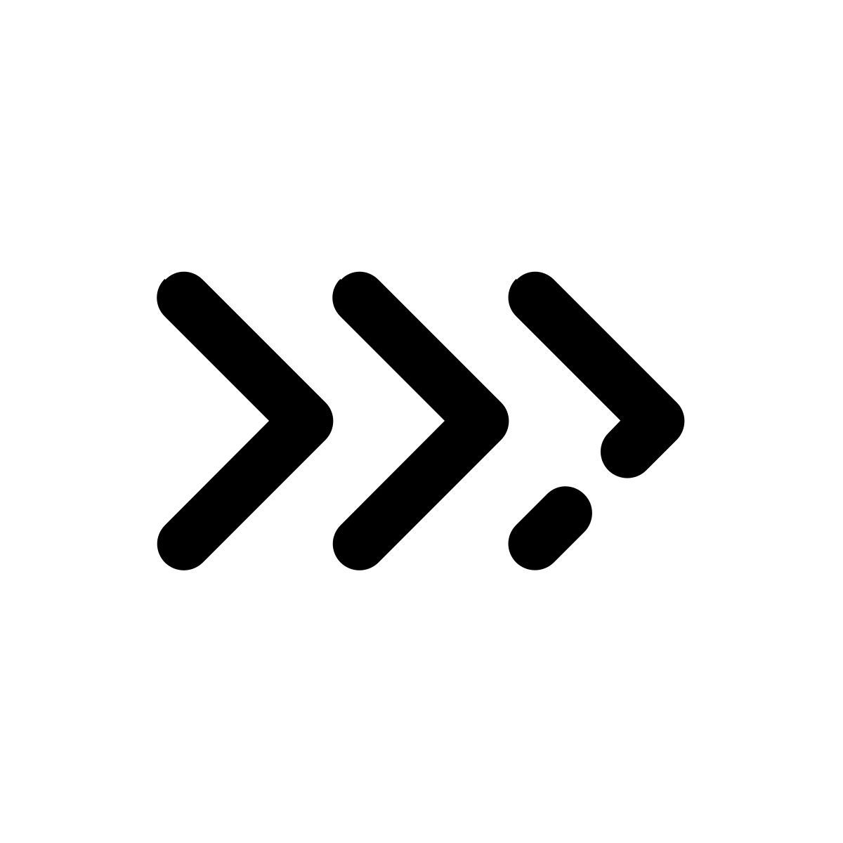 triple right arrow icon