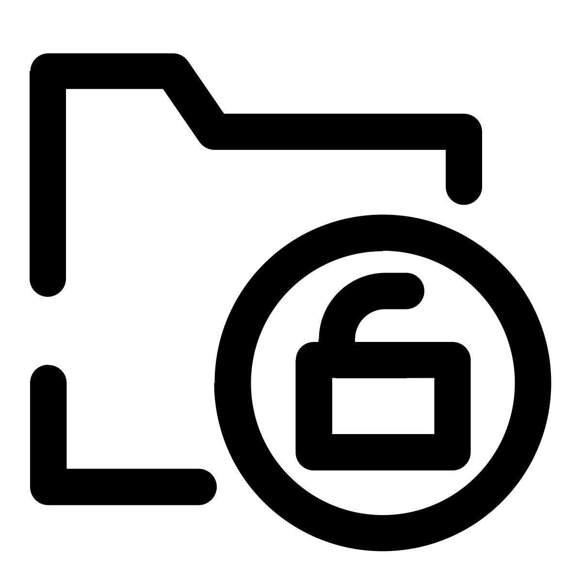 unlock folder icon