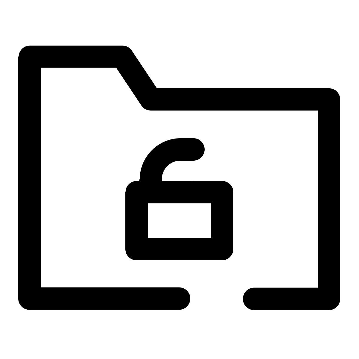 déverrouiller le dossier icon