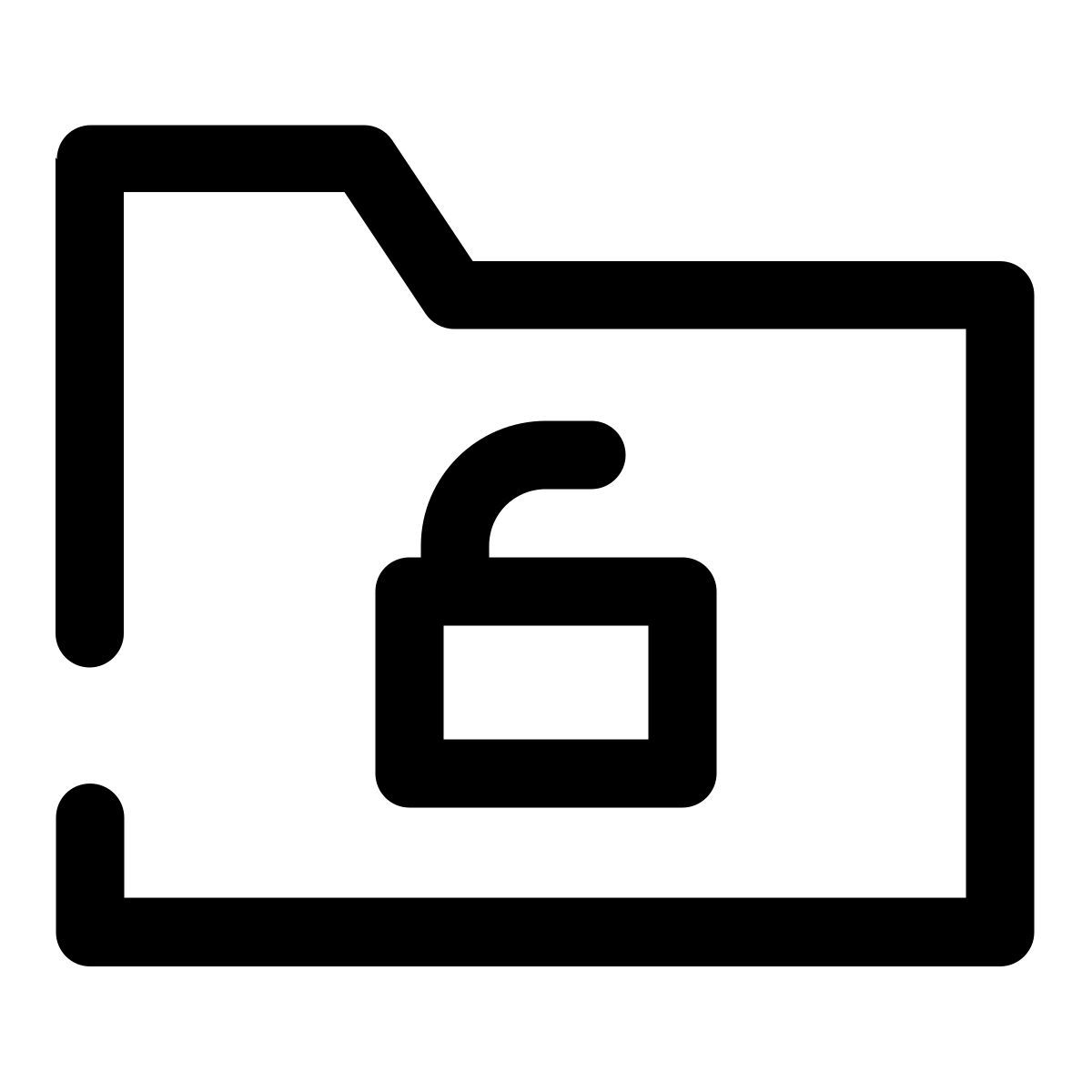 unlock folder icon