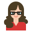 external woman-user-avatar-ddara-flat-ddara-2 icon