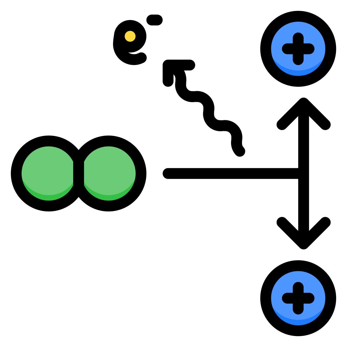 hydrogen reaction icon