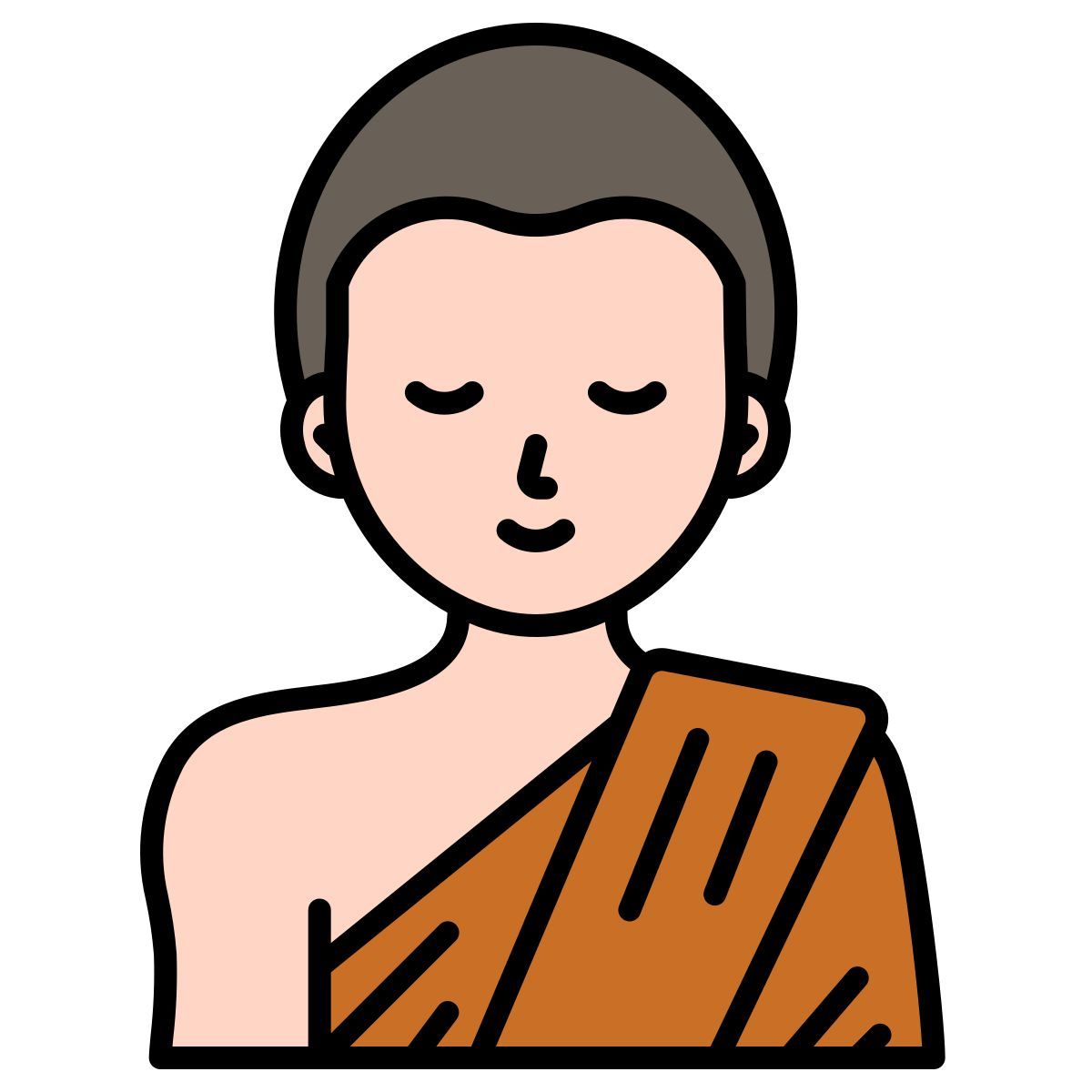 monk religion buddha buddhist meditation buddhism goodness icon