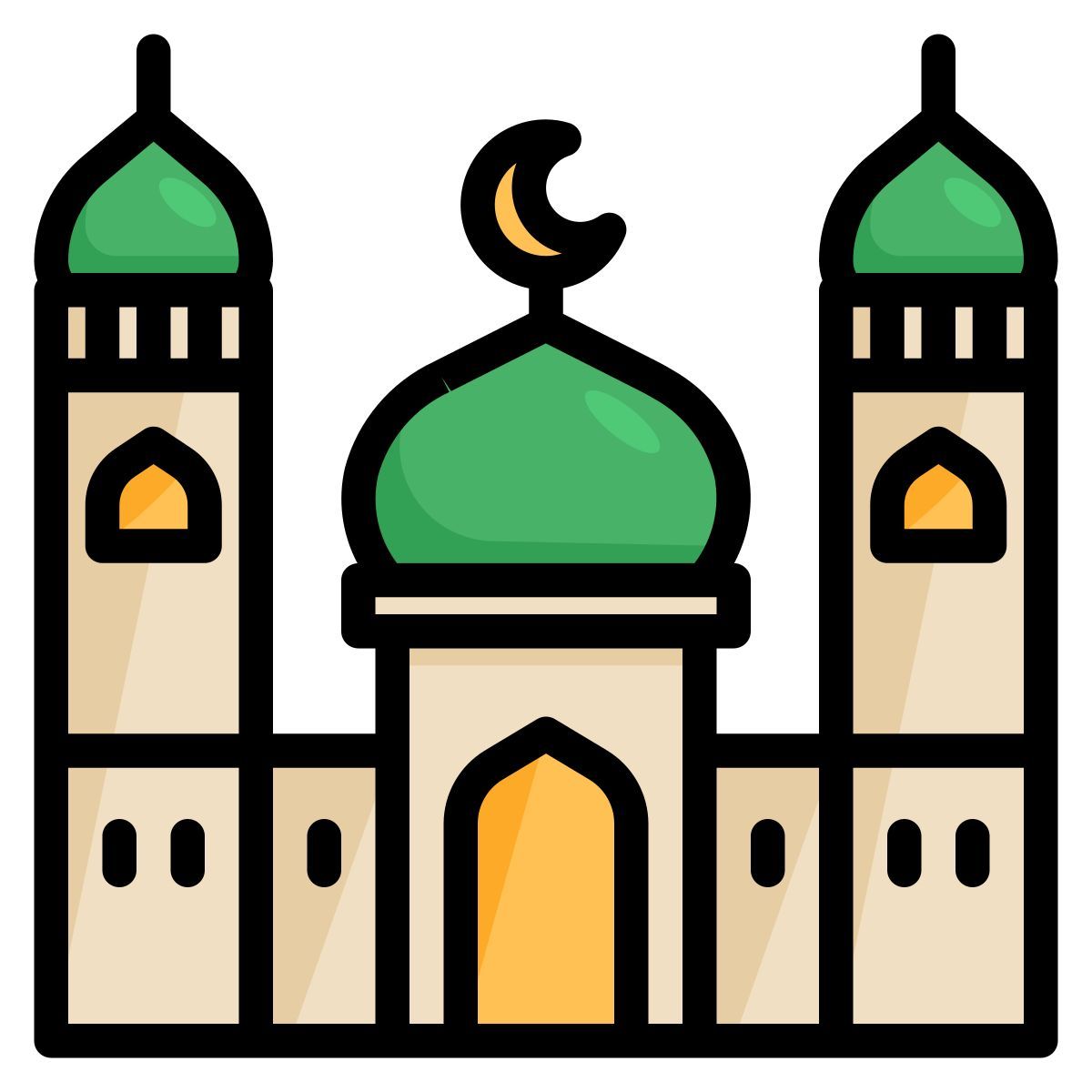 mezquita musulmán islam ramadán kareem edificio icon