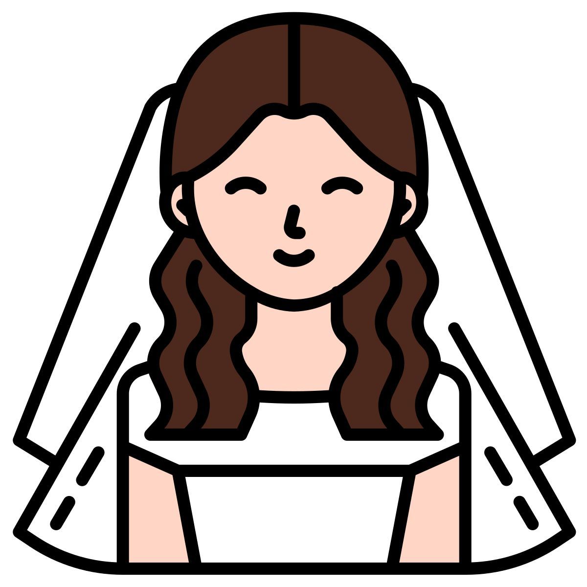 woman bride wedding love avatar wedding card invitation icon