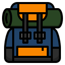 external backpack-camping-and-trekking-ddara-lineal-color-ddara icon