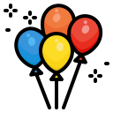 external balloon-circus-carnival-ddara-lineal-color-ddara icon
