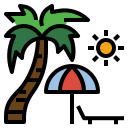 external beach-summer-ddara-lineal-color-ddara icon