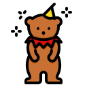 external bear-circus-carnival-ddara-lineal-color-ddara icon