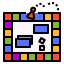 external board-game-gaming-gambling-ddara-lineal-color-ddara icon