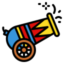 external cannon-circus-carnival-ddara-lineal-color-ddara icon