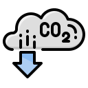 external decarbonisation-carbon-dioxide-ddara-lineal-color-ddara icon