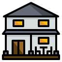 external house-real-estate-ddara-lineal-color-ddara icon