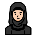external muslim-muslim-woman-dress-abaya-hijab-user-avatar-islam-ddara-lineal-color-ddara icon