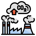 external pollution-carbon-dioxide-ddara-lineal-color-ddara icon
