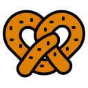 external pretzel-bread-ddara-lineal-color-ddara icon