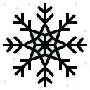 external snowflake-christmas-ddara-lineal-color-ddara icon
