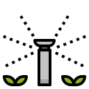 external sprinkler-garden-and-farm-ddara-lineal-color-ddara icon
