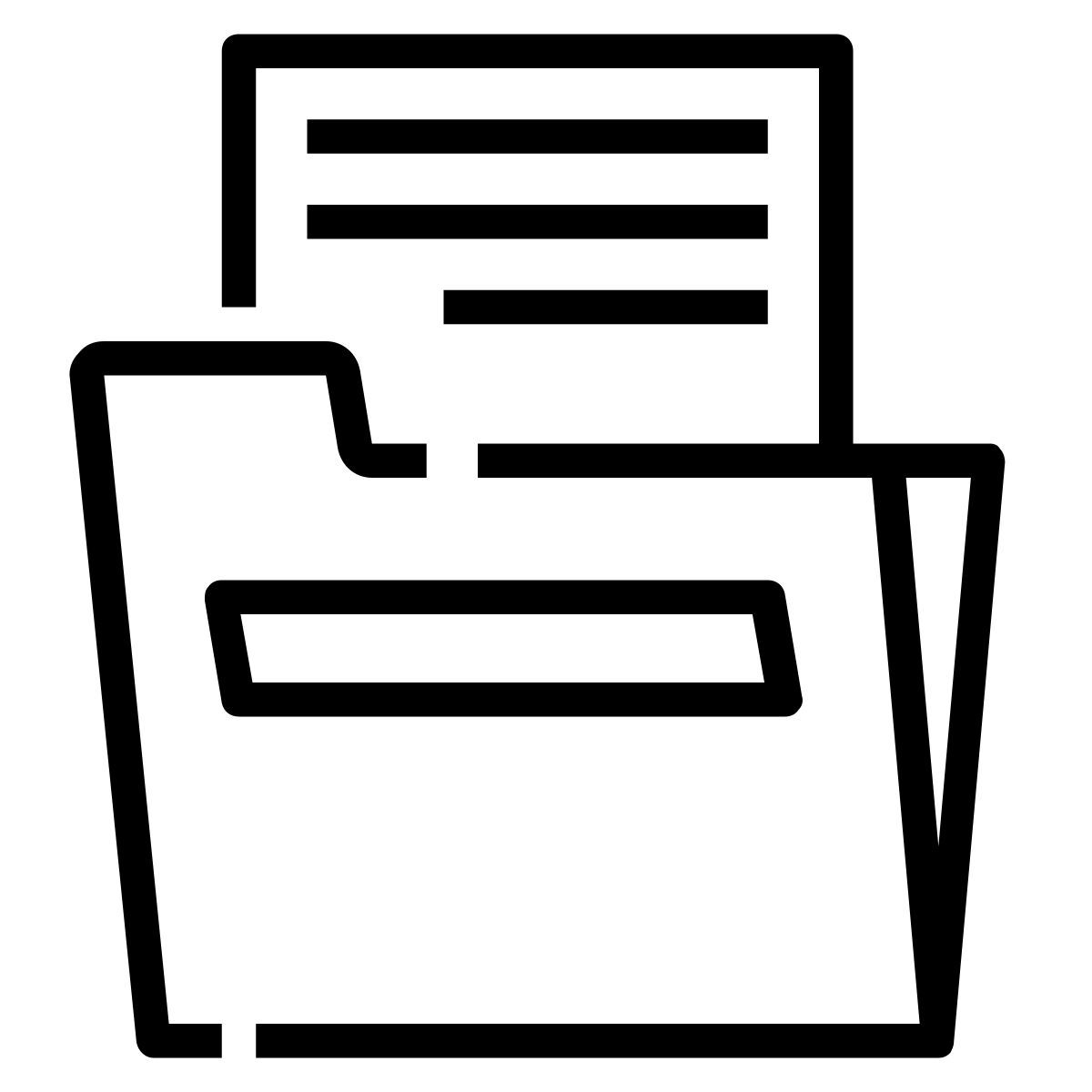 folder library document papers monograph notation icon