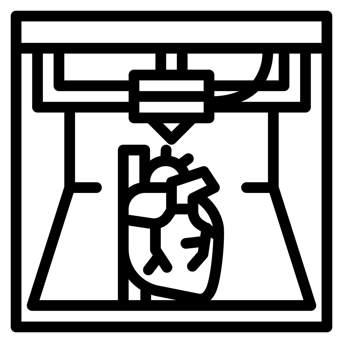 heart 3d printing icon