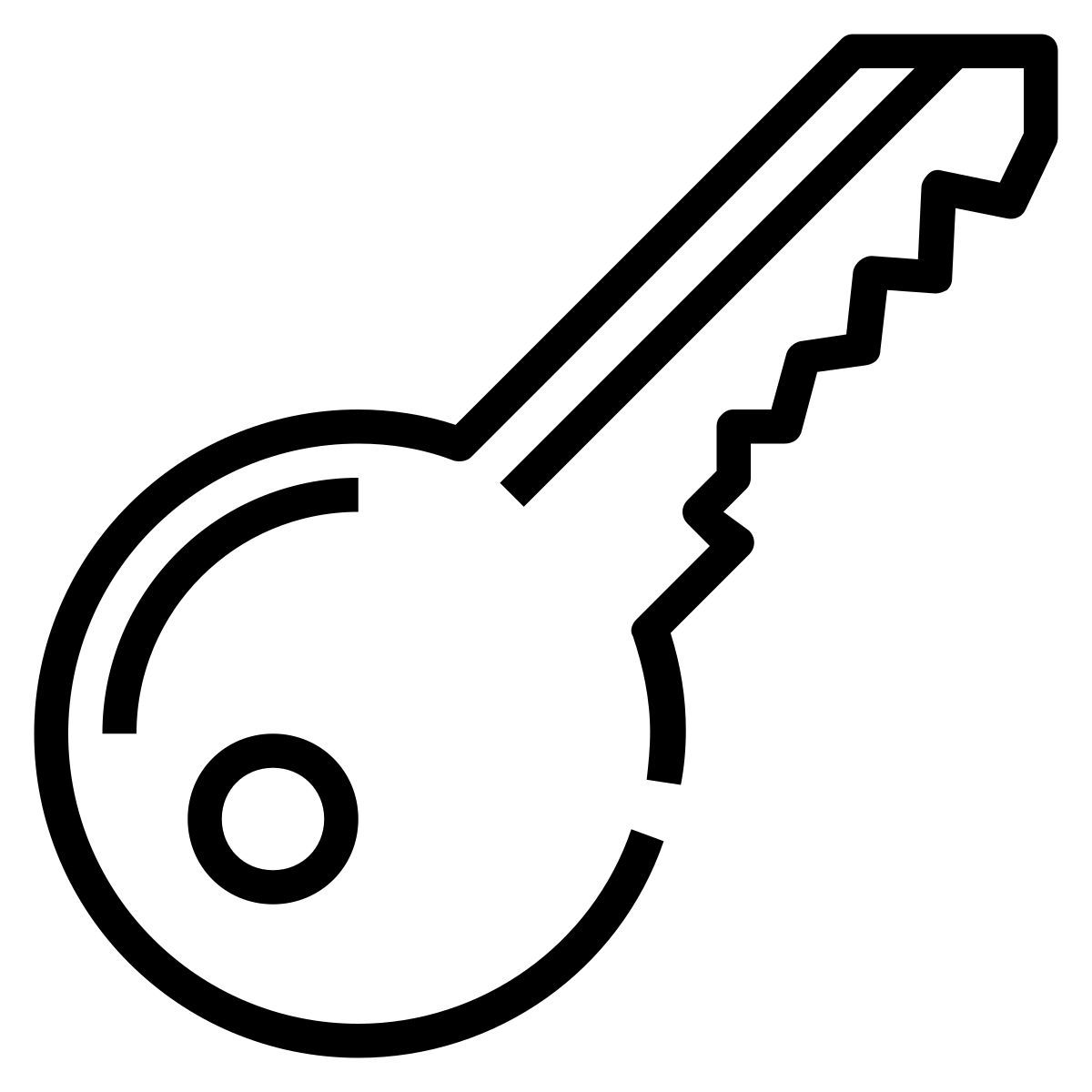key strategy solving success important open business icon
