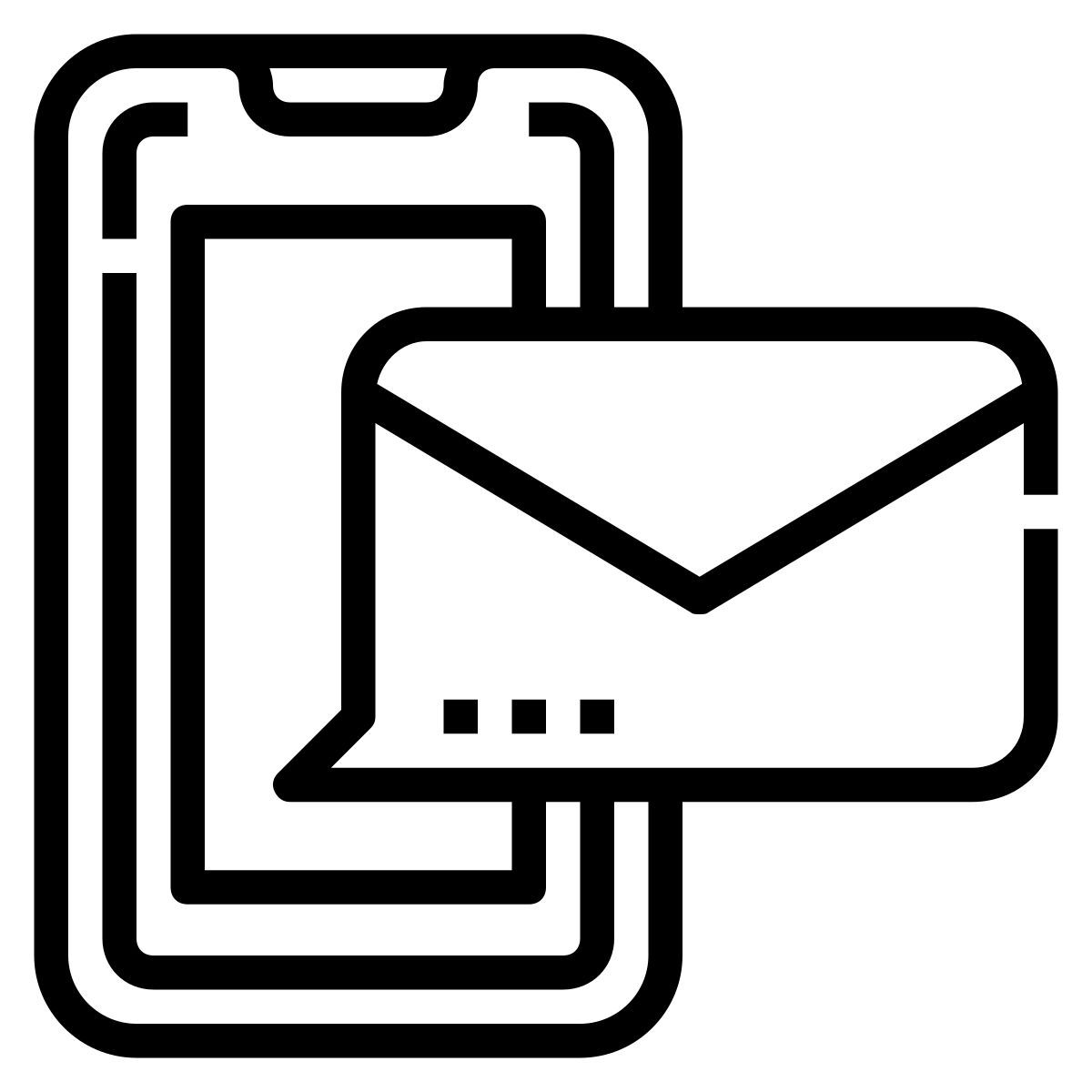 邮件 电子邮件 移动 收件箱 地址 发送 接收 icon
