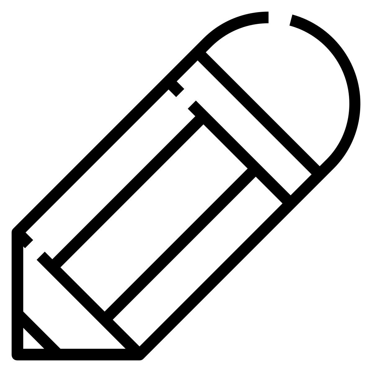 pencil stationary write sign draw note learn icon