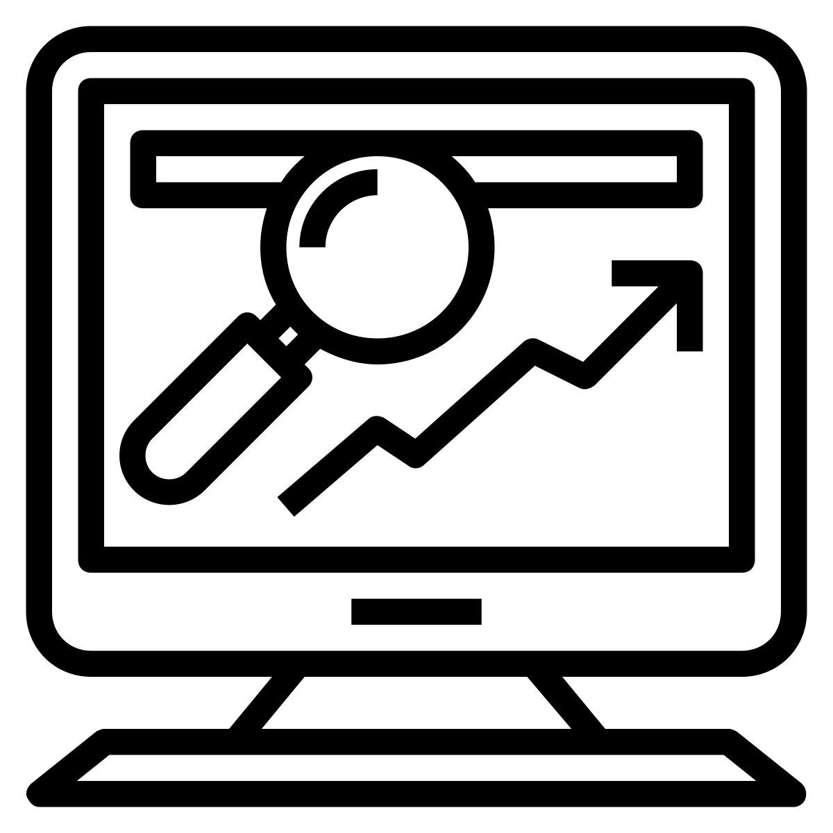 seo find website analytic stats icon