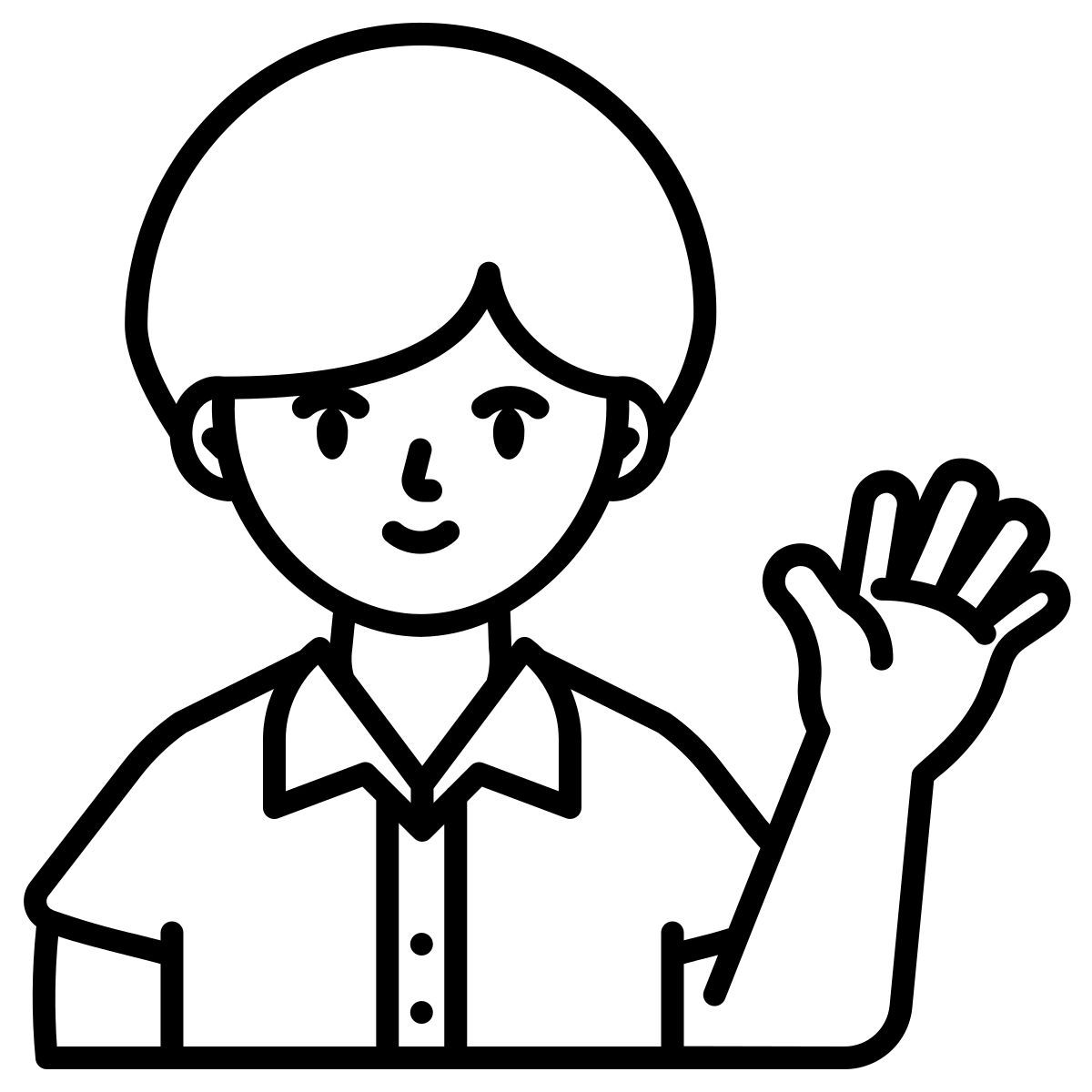 student greeting icon