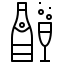 external champagne-christmas-ddara-lineal-ddara icon