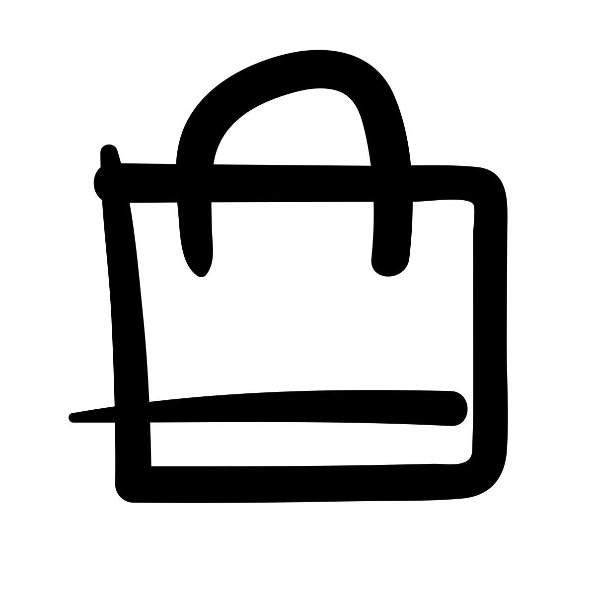 vista frontale di borsa icon