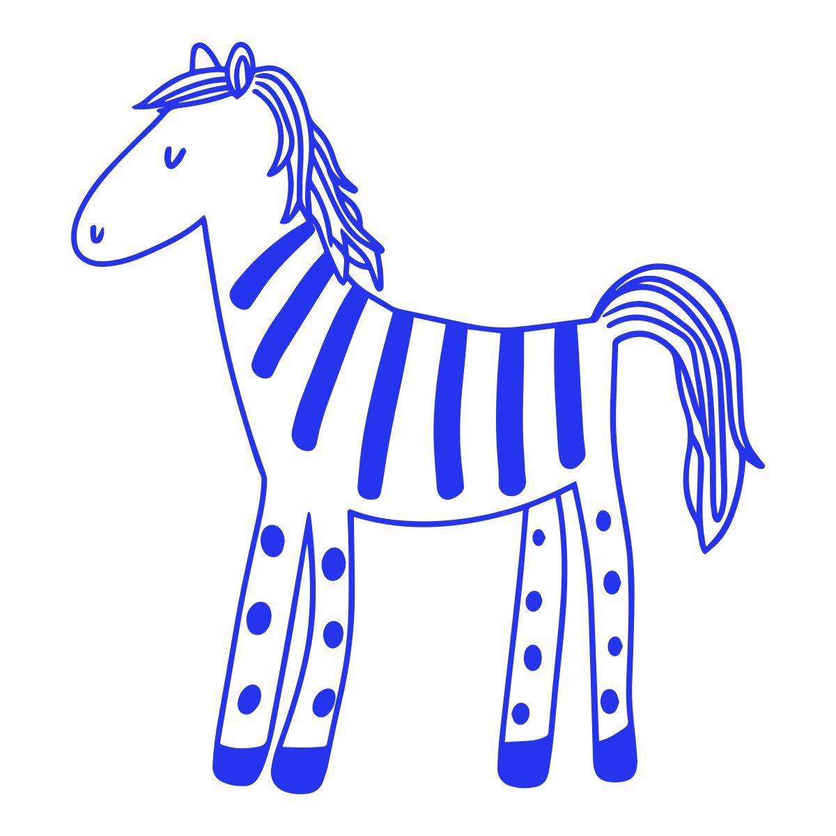 icon cute zebra