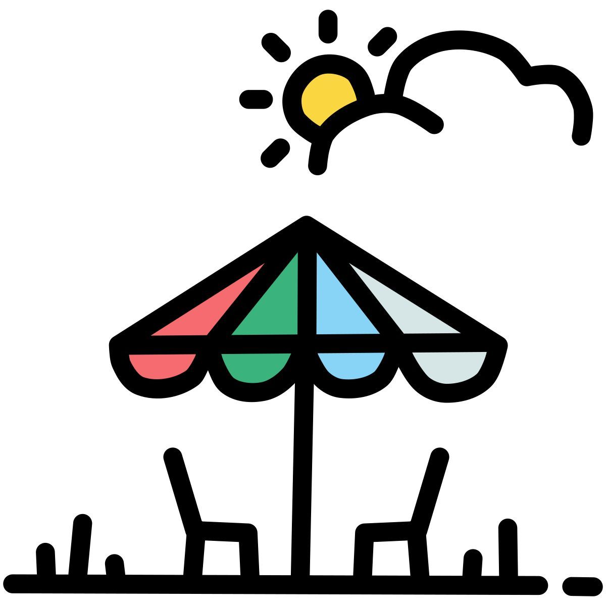 external chair summer doodles doodles chroma amoghdesign icon