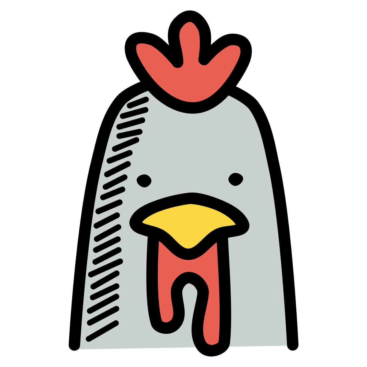 external chicken chinese zodiac doodles chroma amoghdesign icon