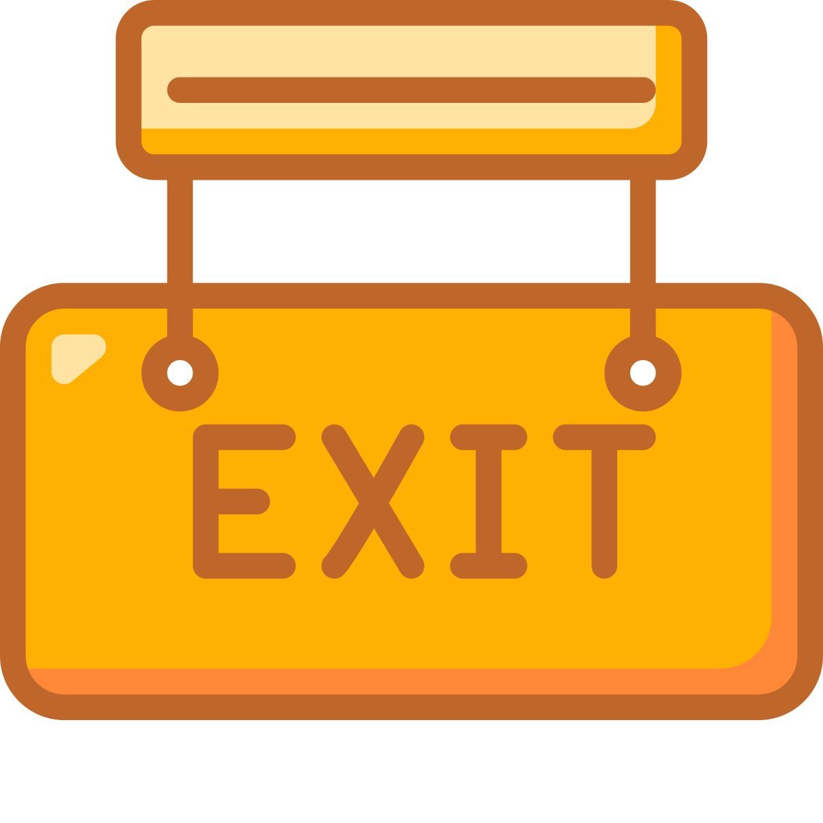 exit sign icon