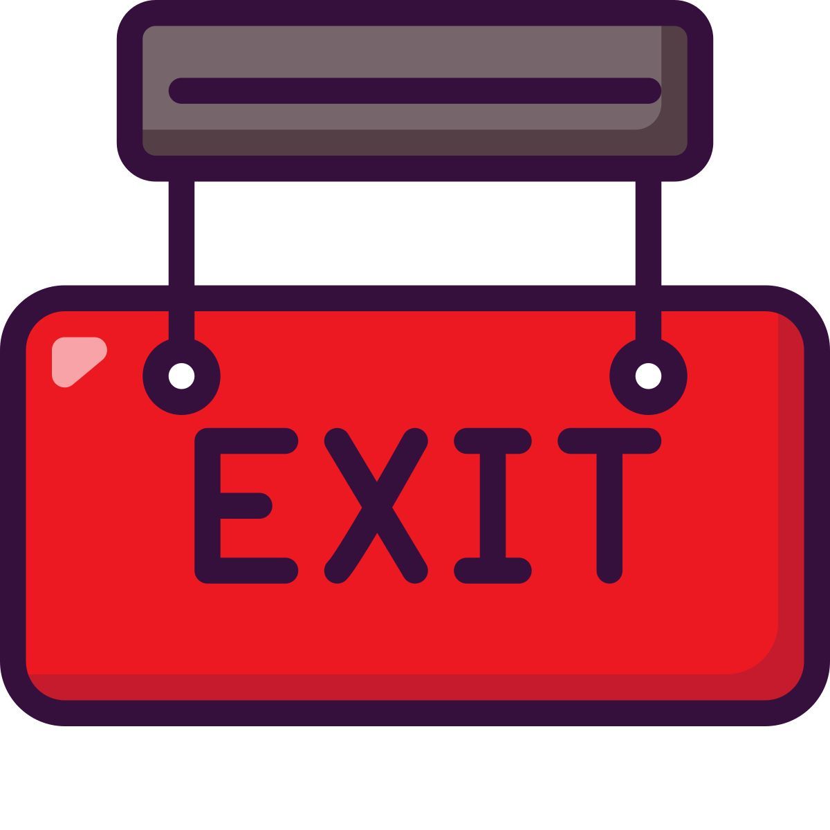 exit sign icon