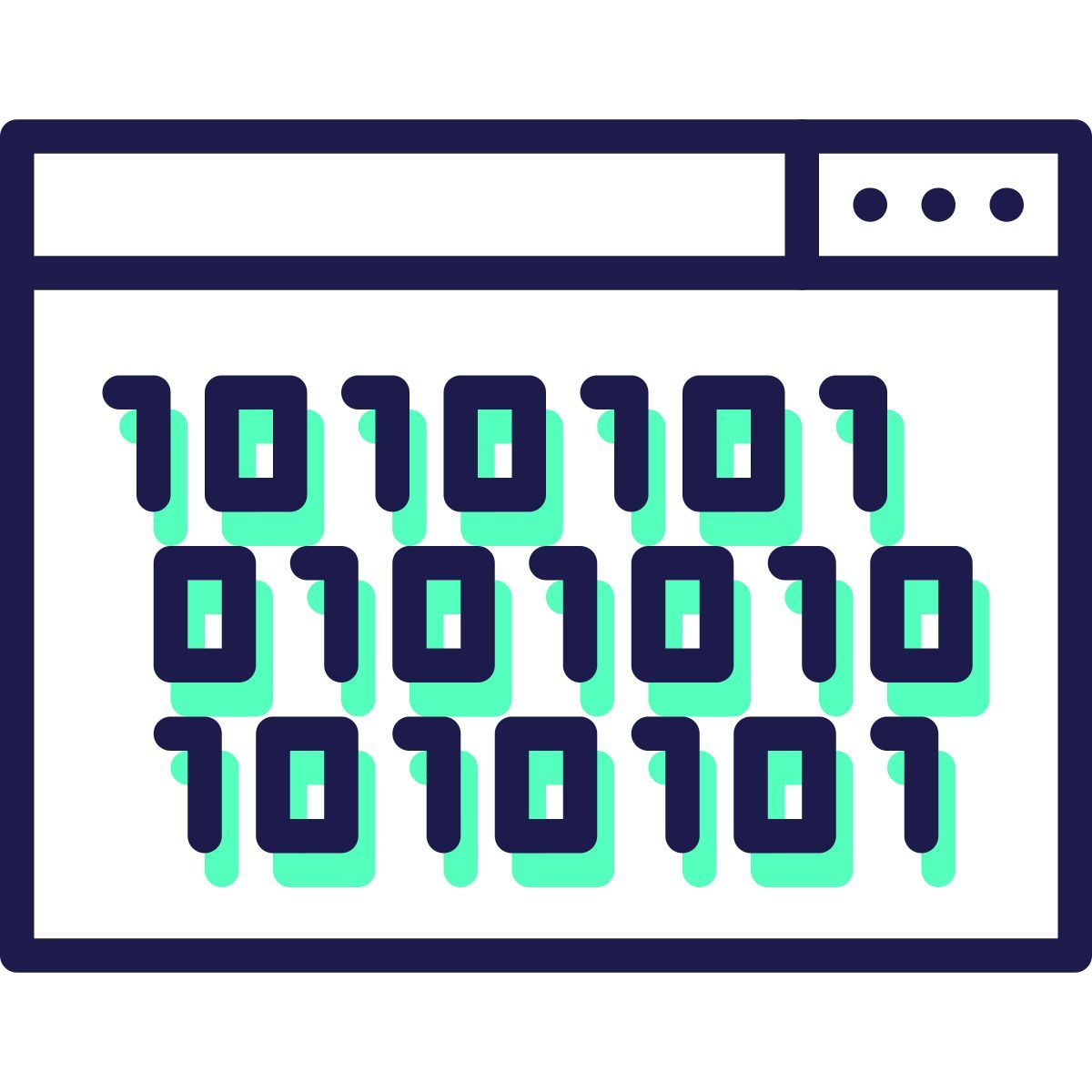 binary code icon