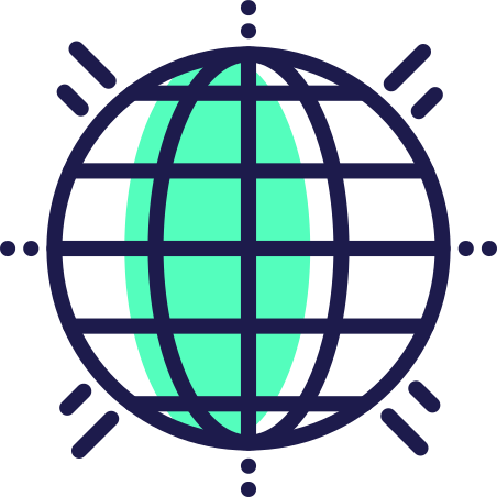 Earth Grid icon in Dreamstale Green Shadow Style