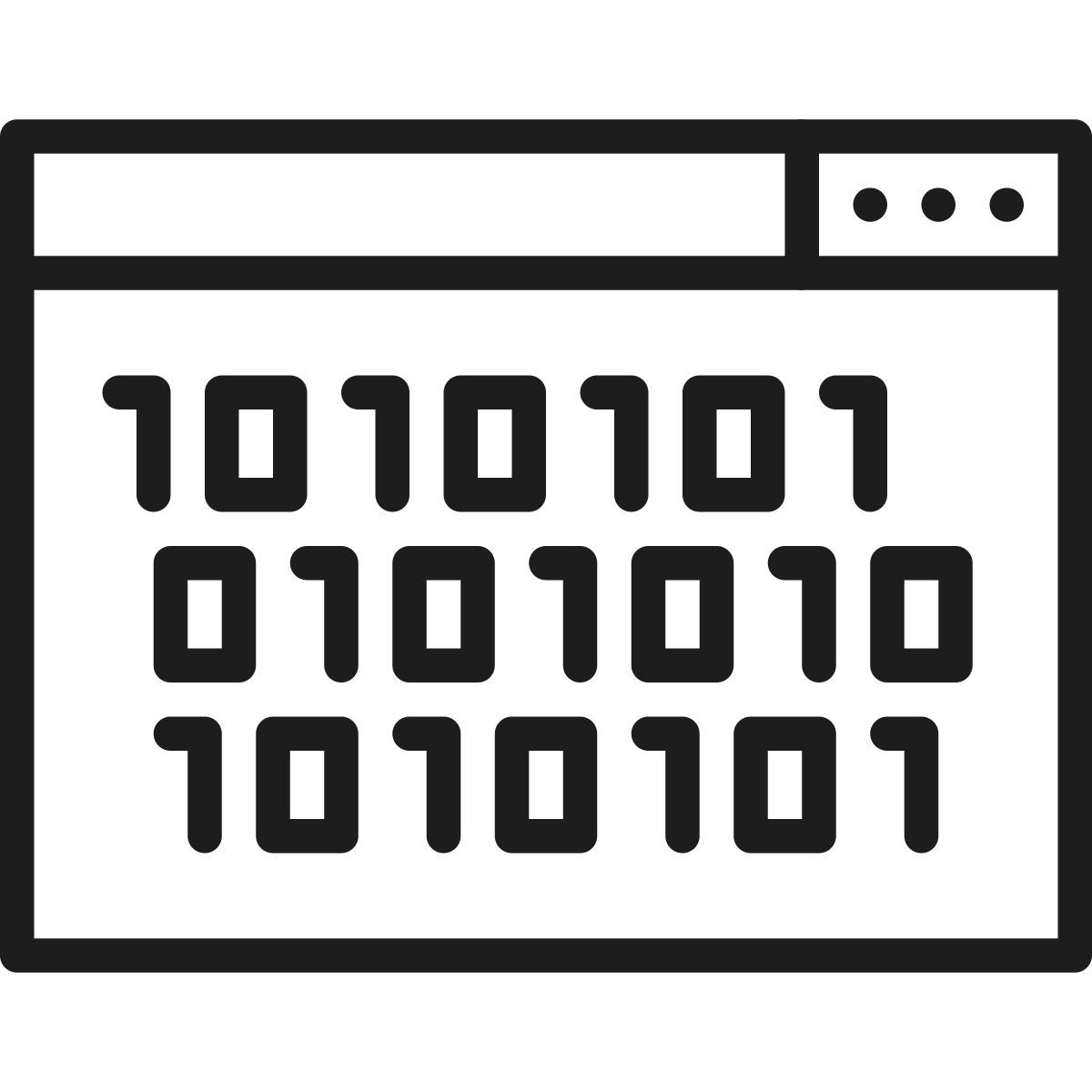 binary code icon