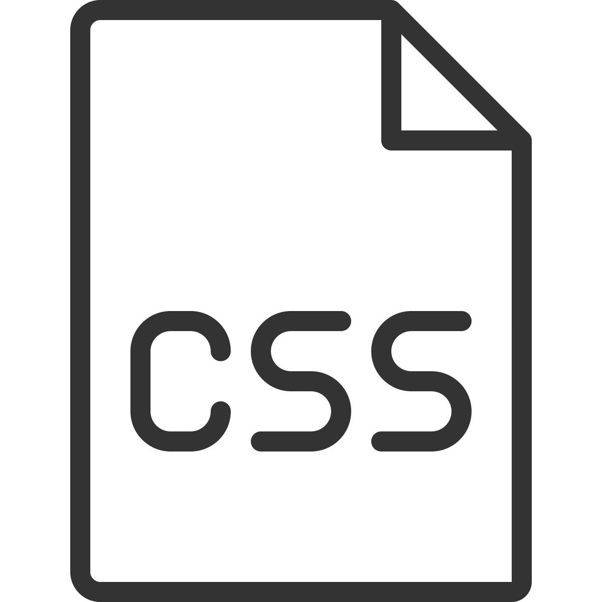 type de fichier css icon