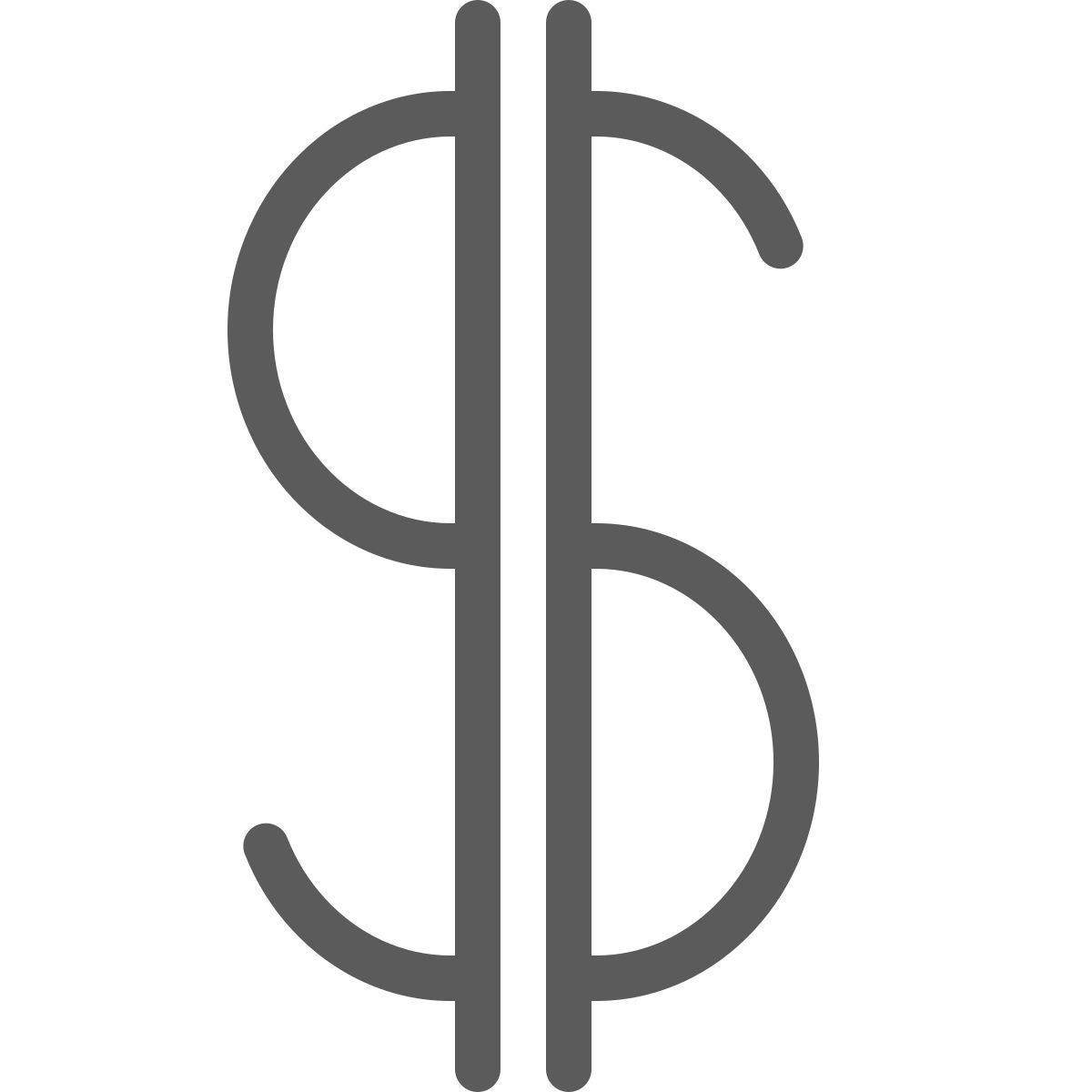 símbolo del dólar icon