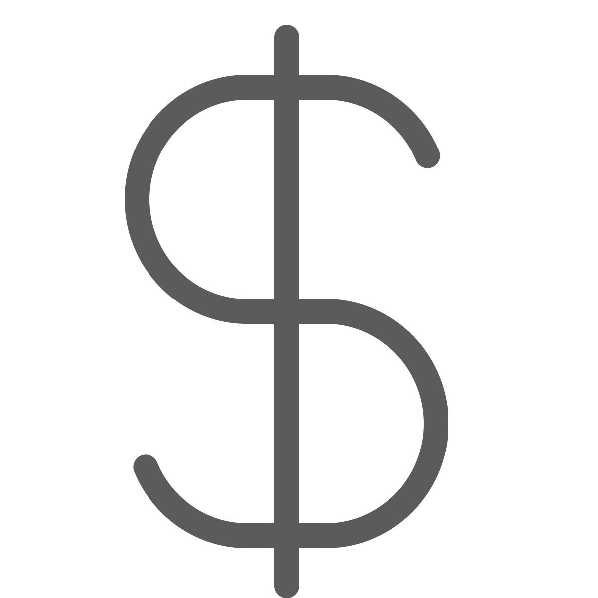 símbolo del dólar icon