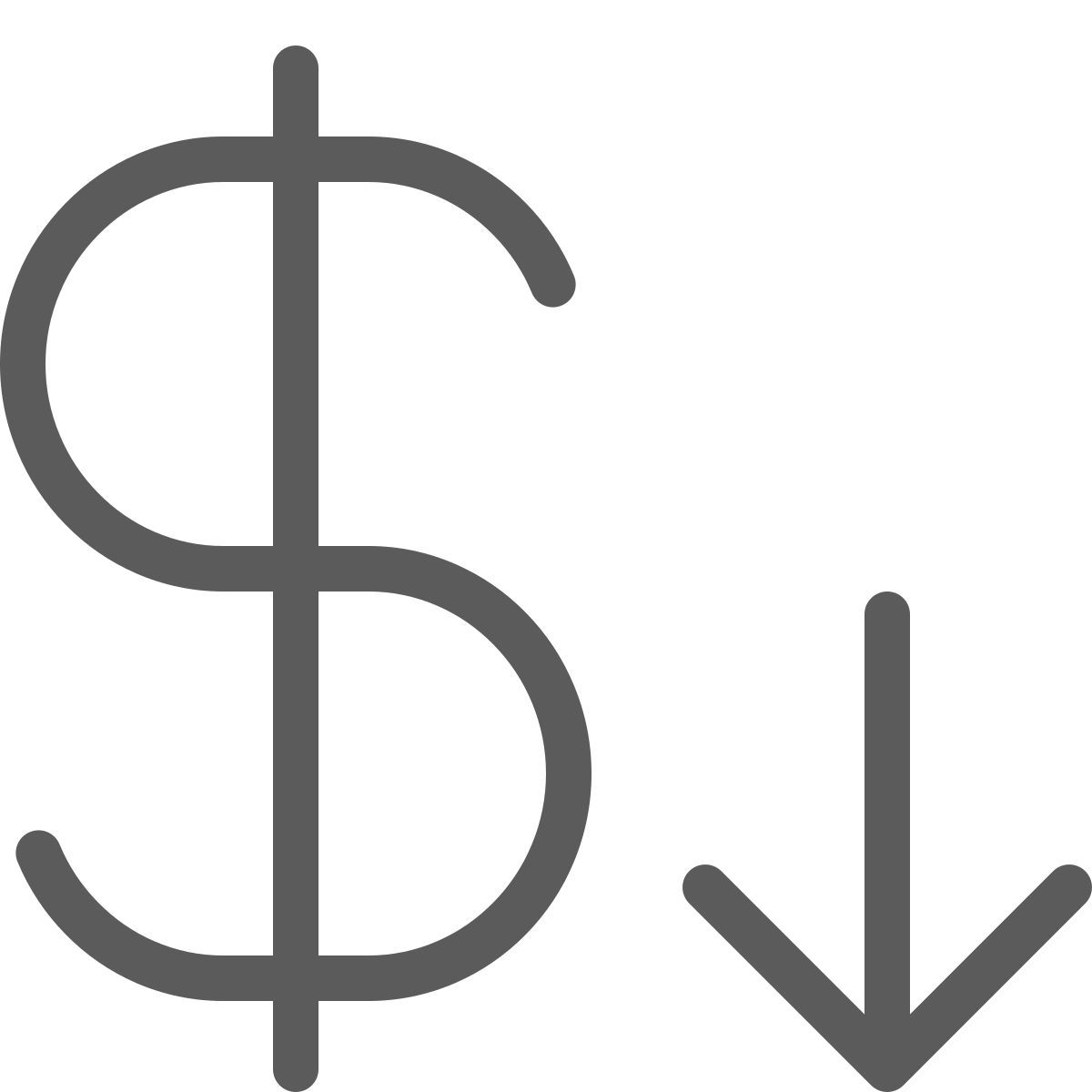 símbolo del dólar icon