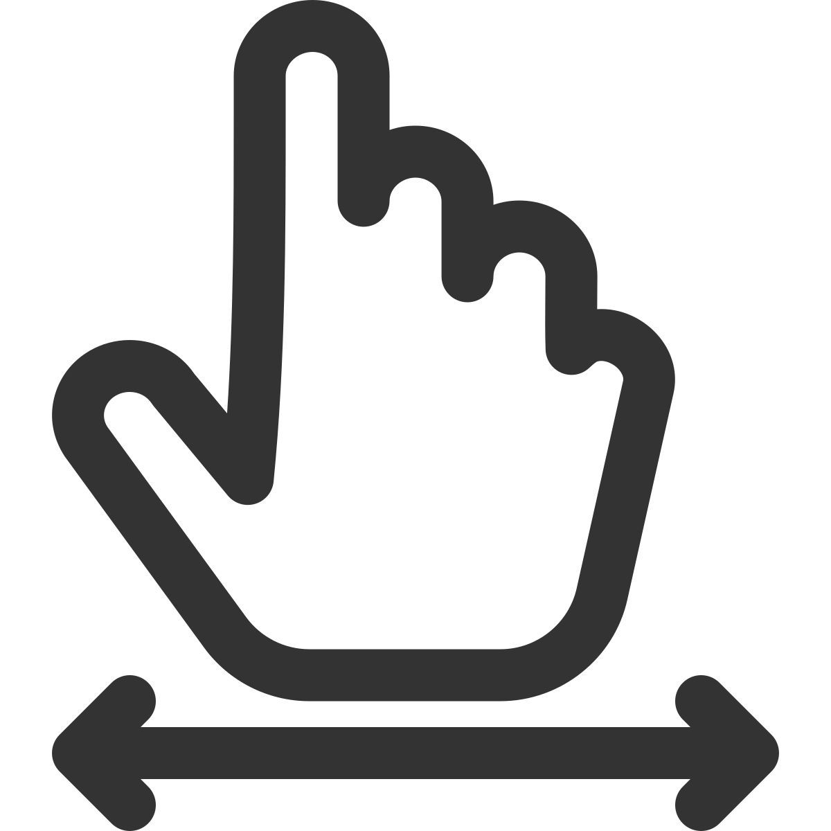 항목의 손 icon