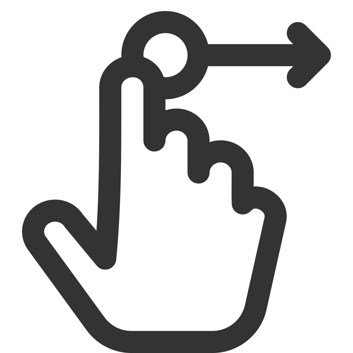 항목의 손 icon